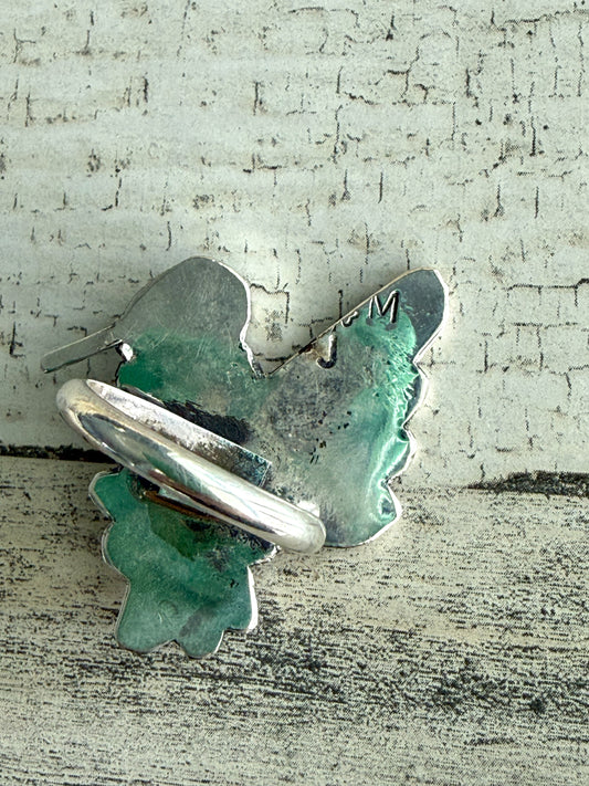 Native American Golden Hills Hummingbird Adjustable Ring