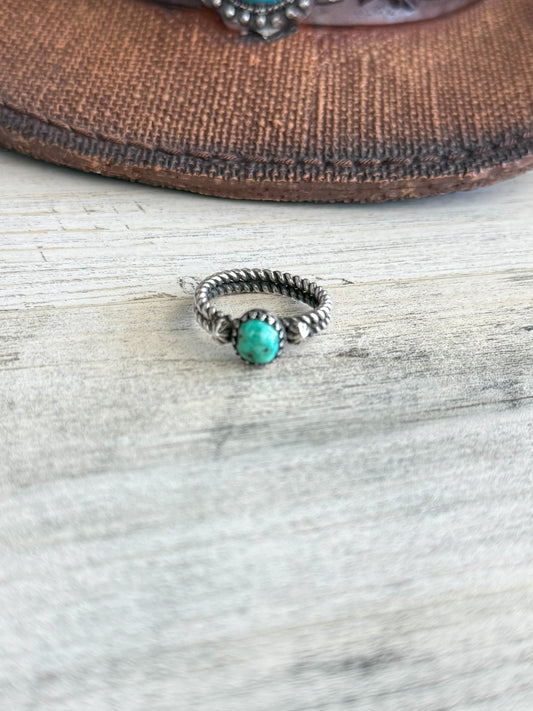 Native American Sterling Turquoise Ring 10