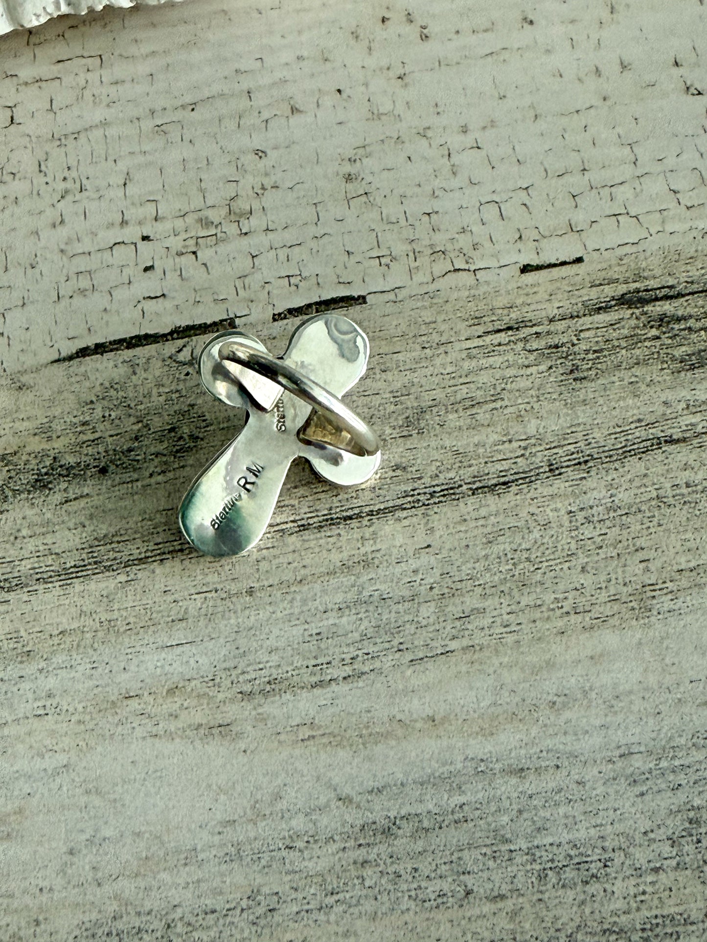 Native American Cross Turquoise Ring 9