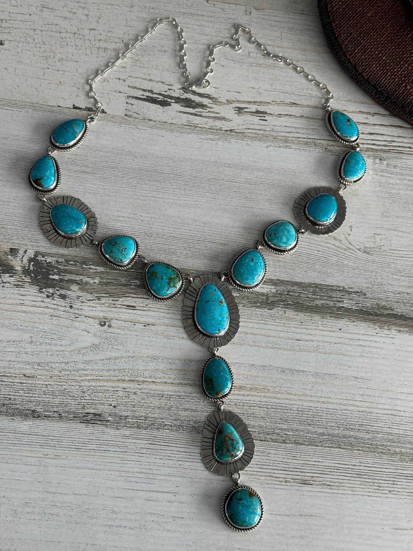 Native American Kingman Turquoise Lariat