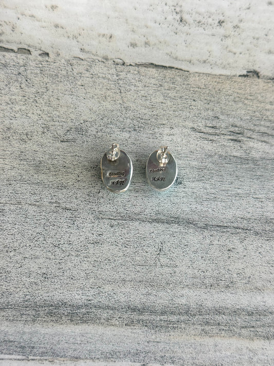 Native American Sonoran Turquoise Stud Earrings