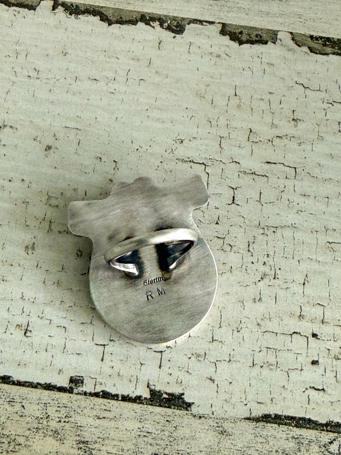 Native American Turquoise Horseshoe Ring 7