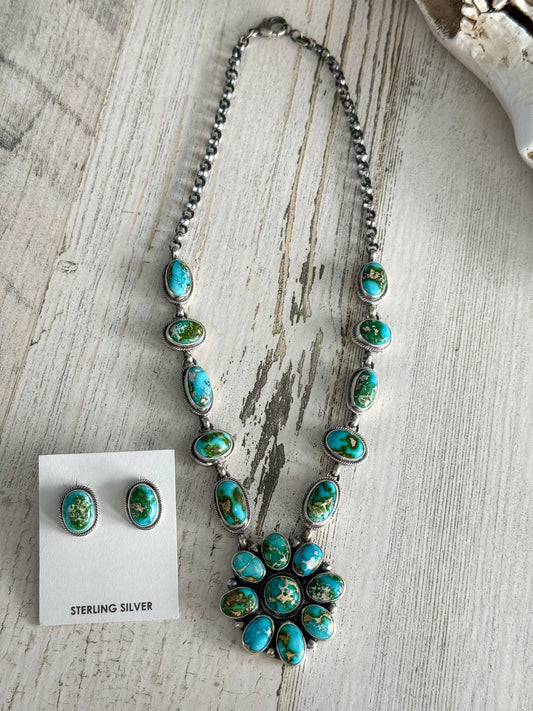 Native American Sonoran Mountain Necklace Pendant Set 18"