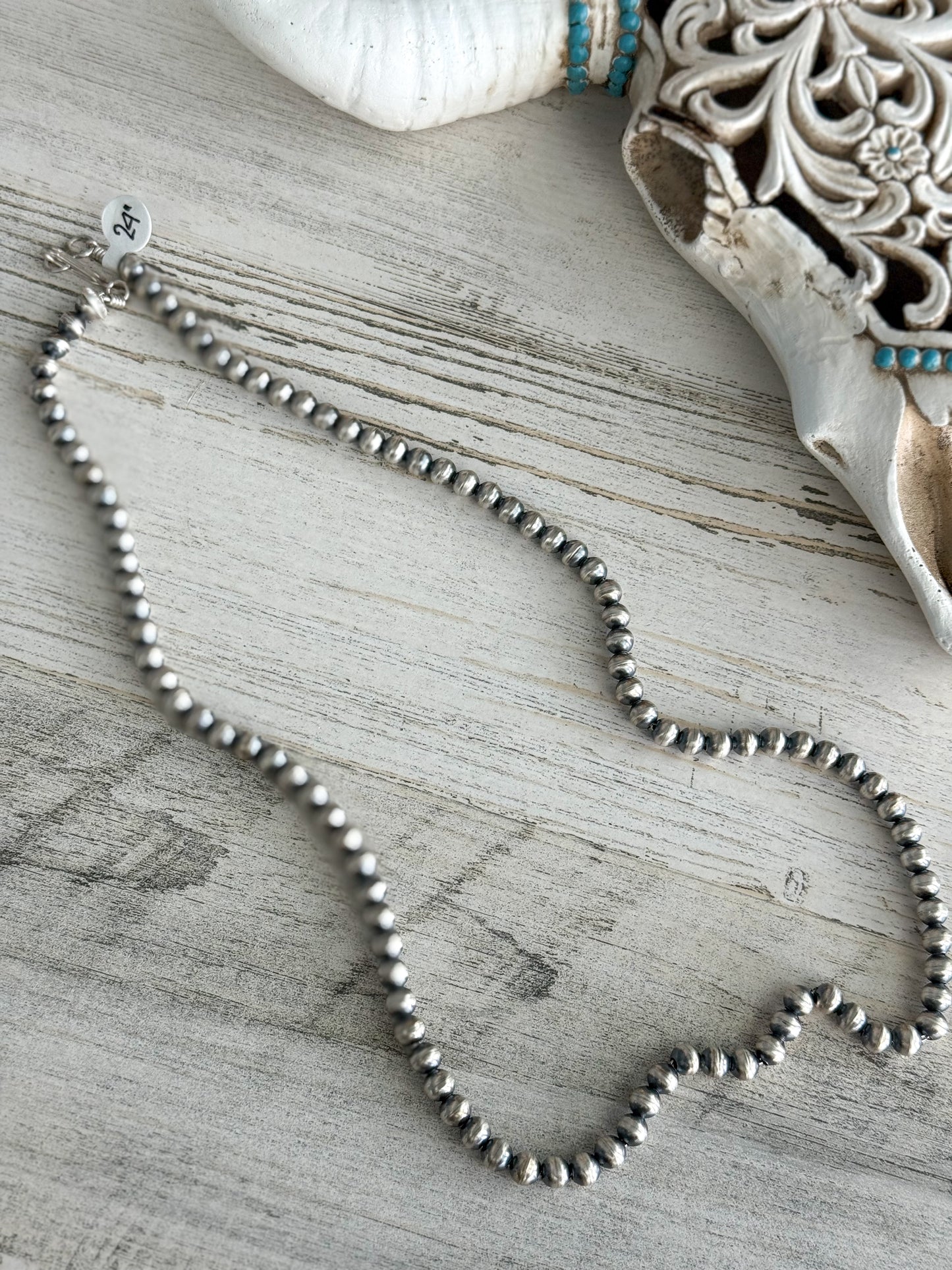 Native American Navajo Pearls 24" 6mm
