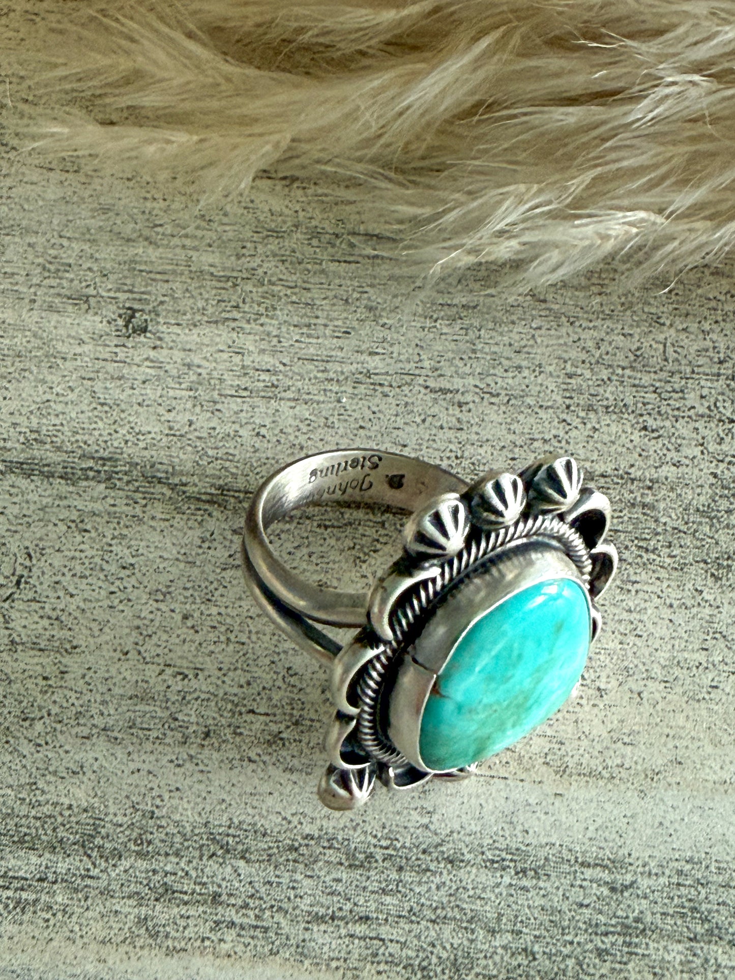 Native American Chilean Turquoise Adjustable Ring