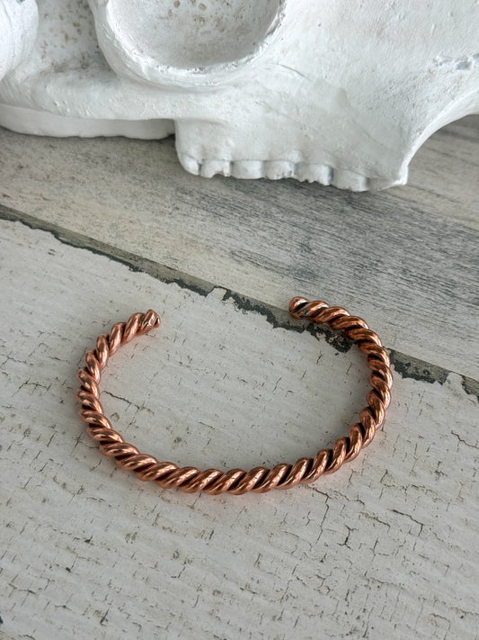 Native American Copper Cuff 6.75"