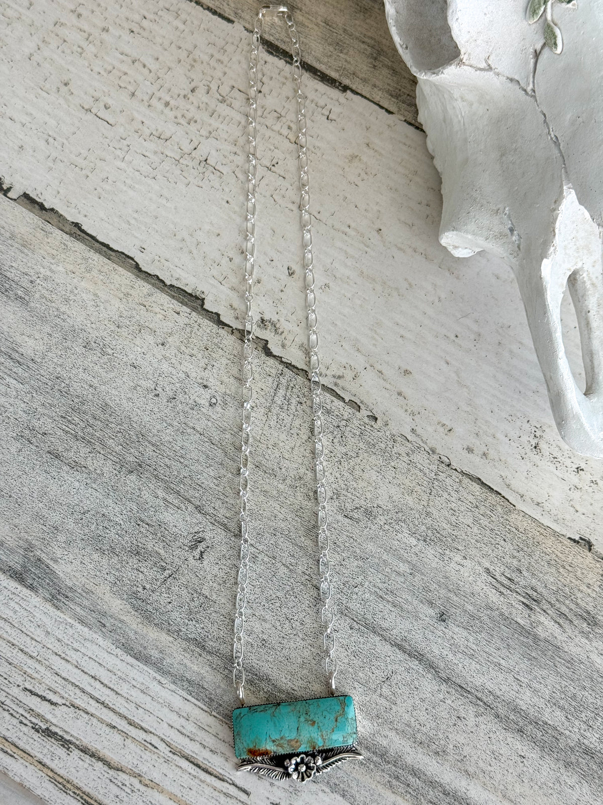Native American Kingman Pendant 19" Necklace