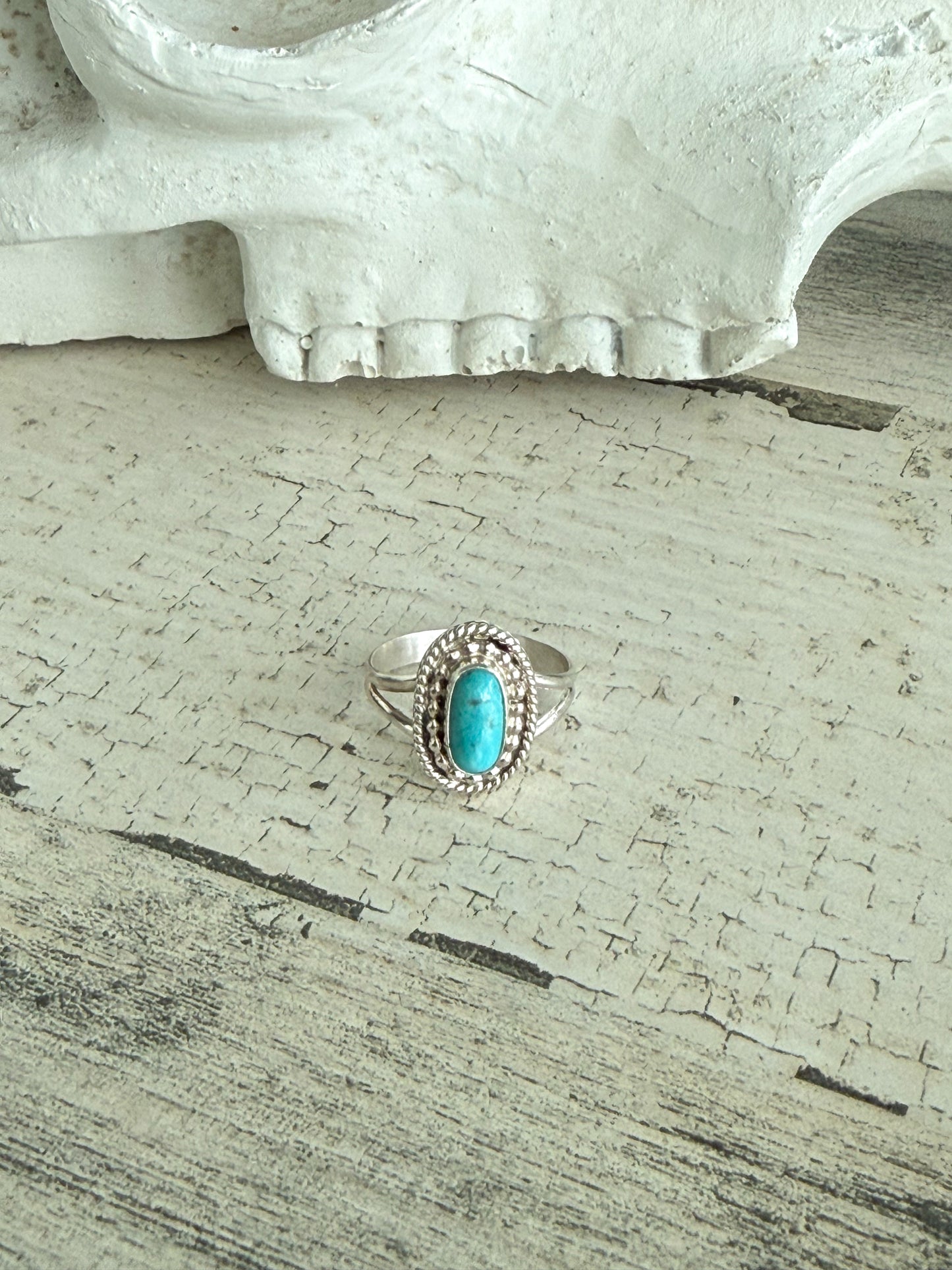 Native American Kingman Turquoise Ring 8.5