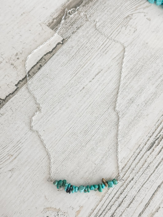 Native American Turquoise Nugget 17" Necklace