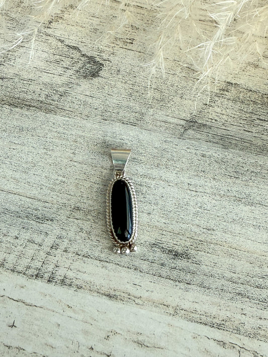Native American Black Onyx Pendant
