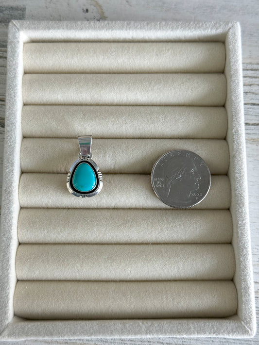 Native American Kingman Turquoise Pendant