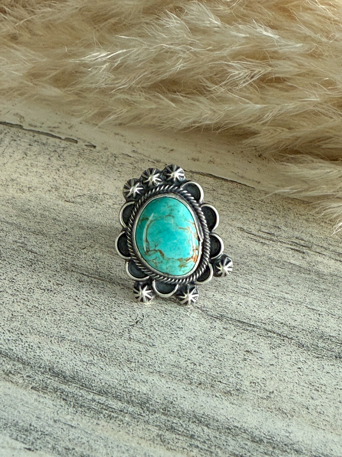 Native American Chilean Turquoise Adjustable Ring