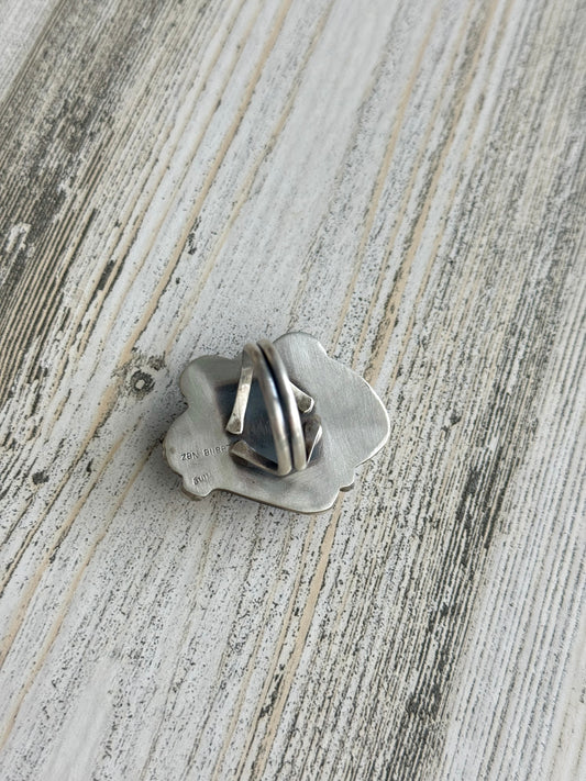 Native American Sonoran Rose Turquoise Ring 8