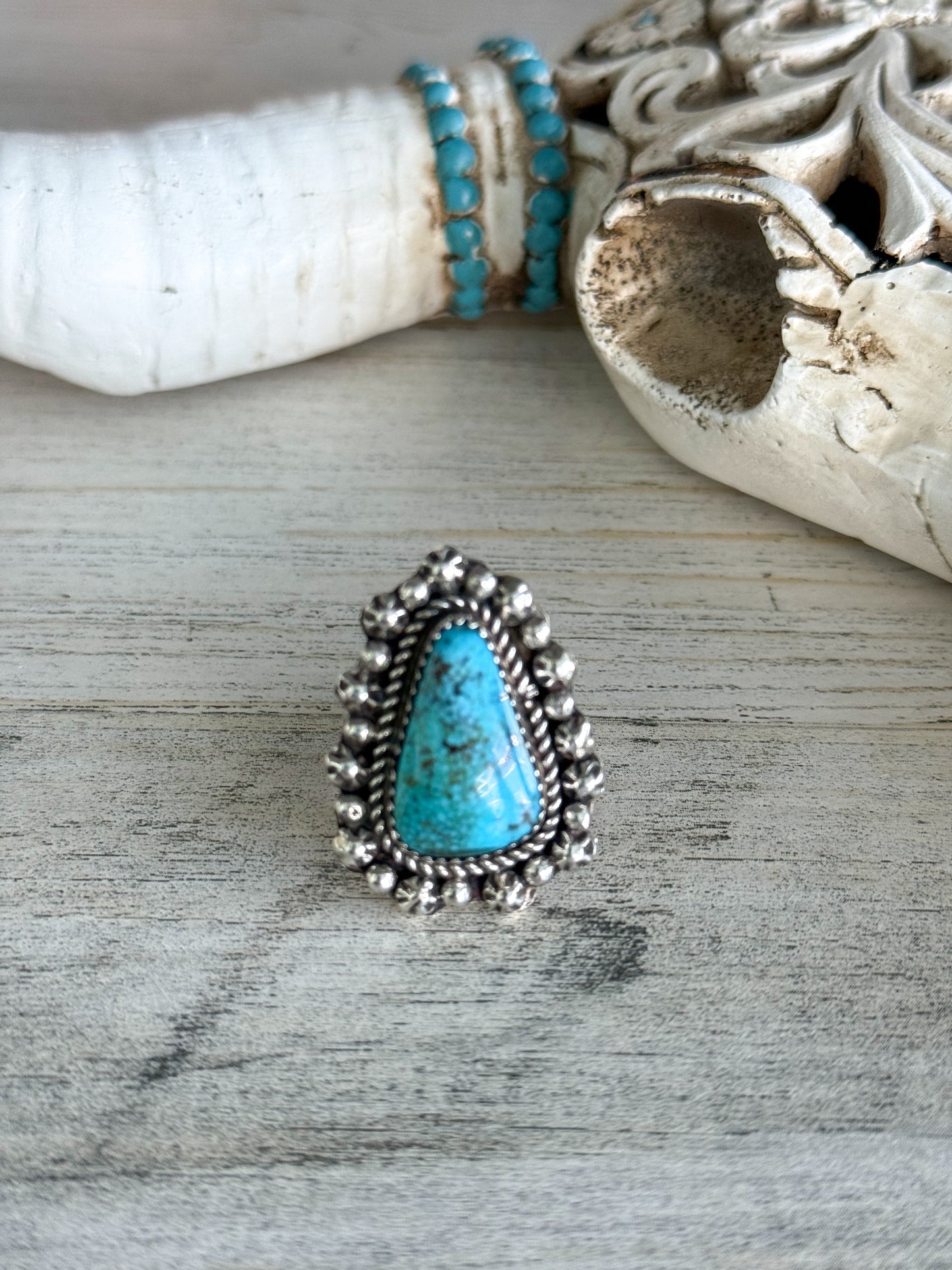 Native American Turquoise Ring 8