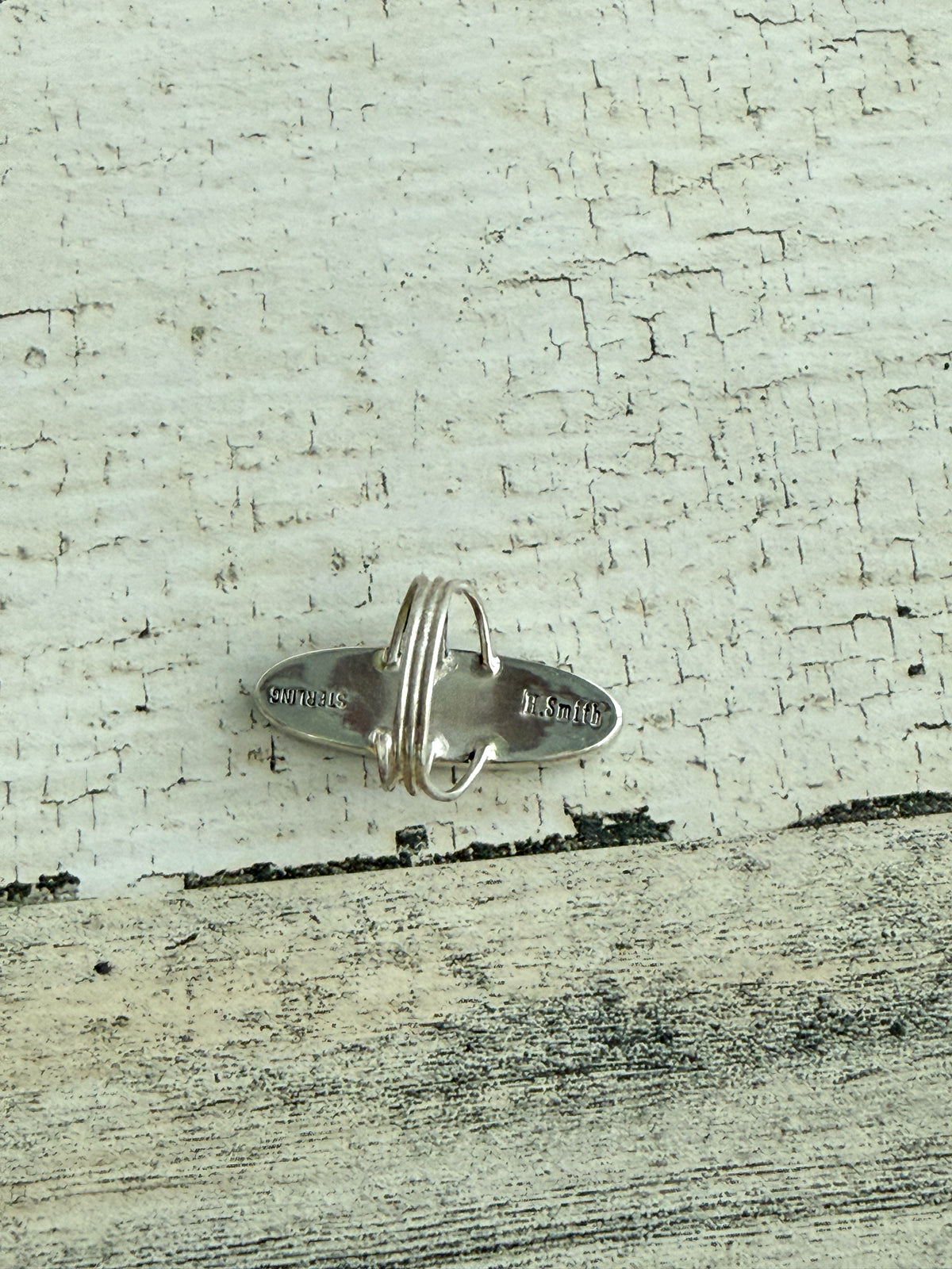 Native American #8 Turquoise Inlay Ring 6.75