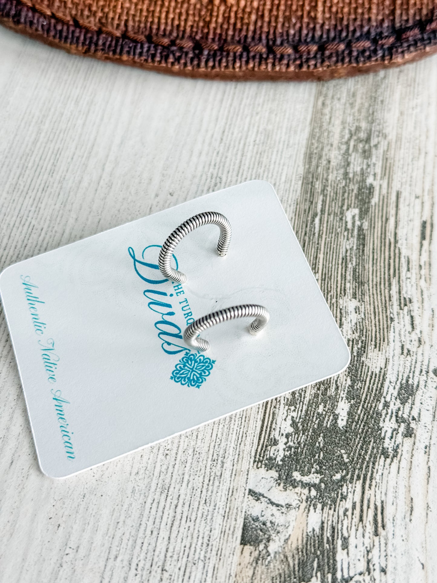 Native American Sterling Silver Hoop Earrings