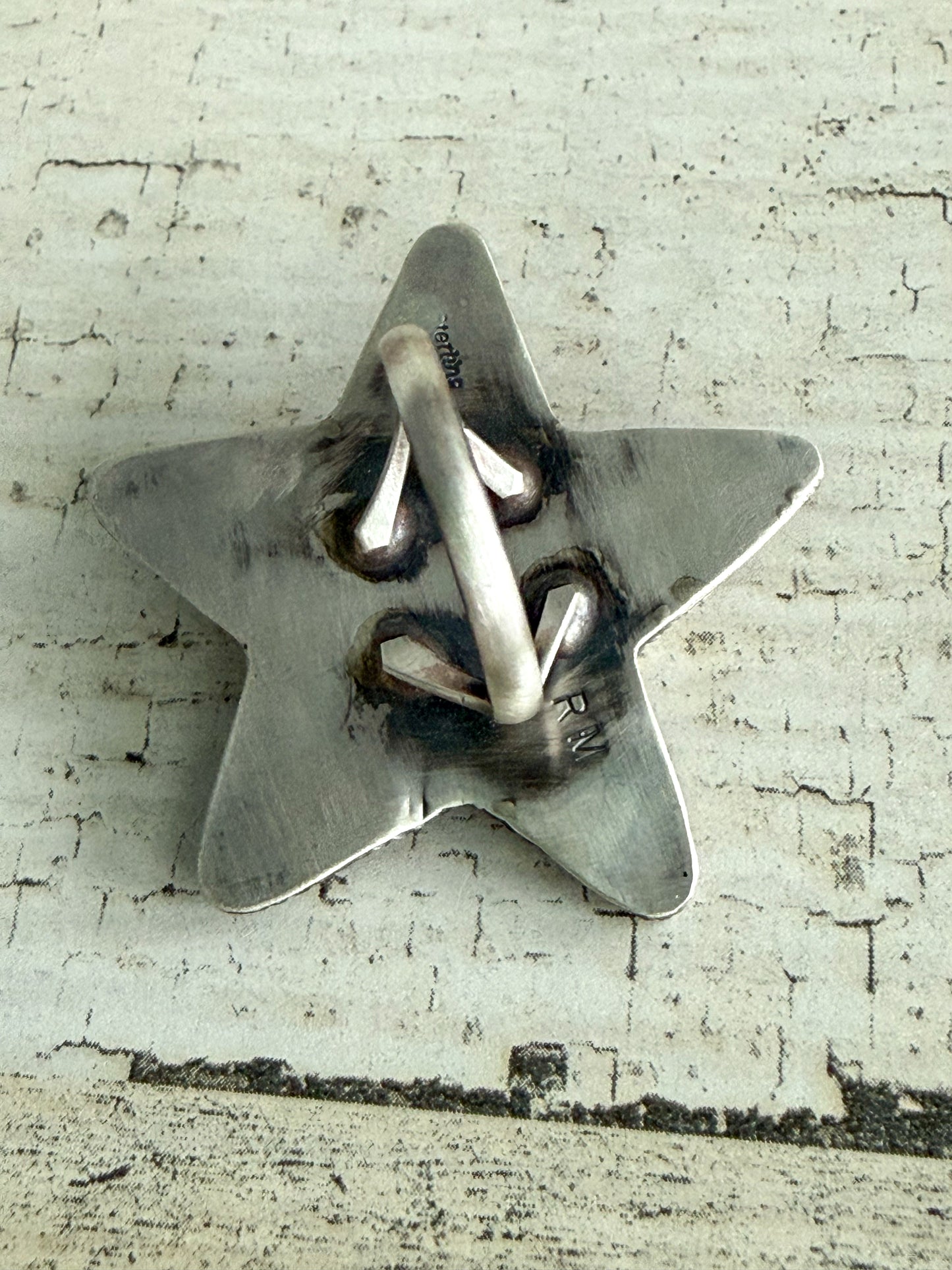 Native American Turquoise Star Ring 8