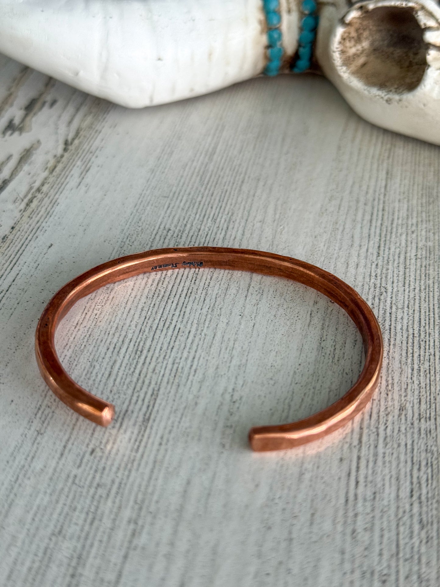 Native American Horsehead Copper Cuff 6.75"