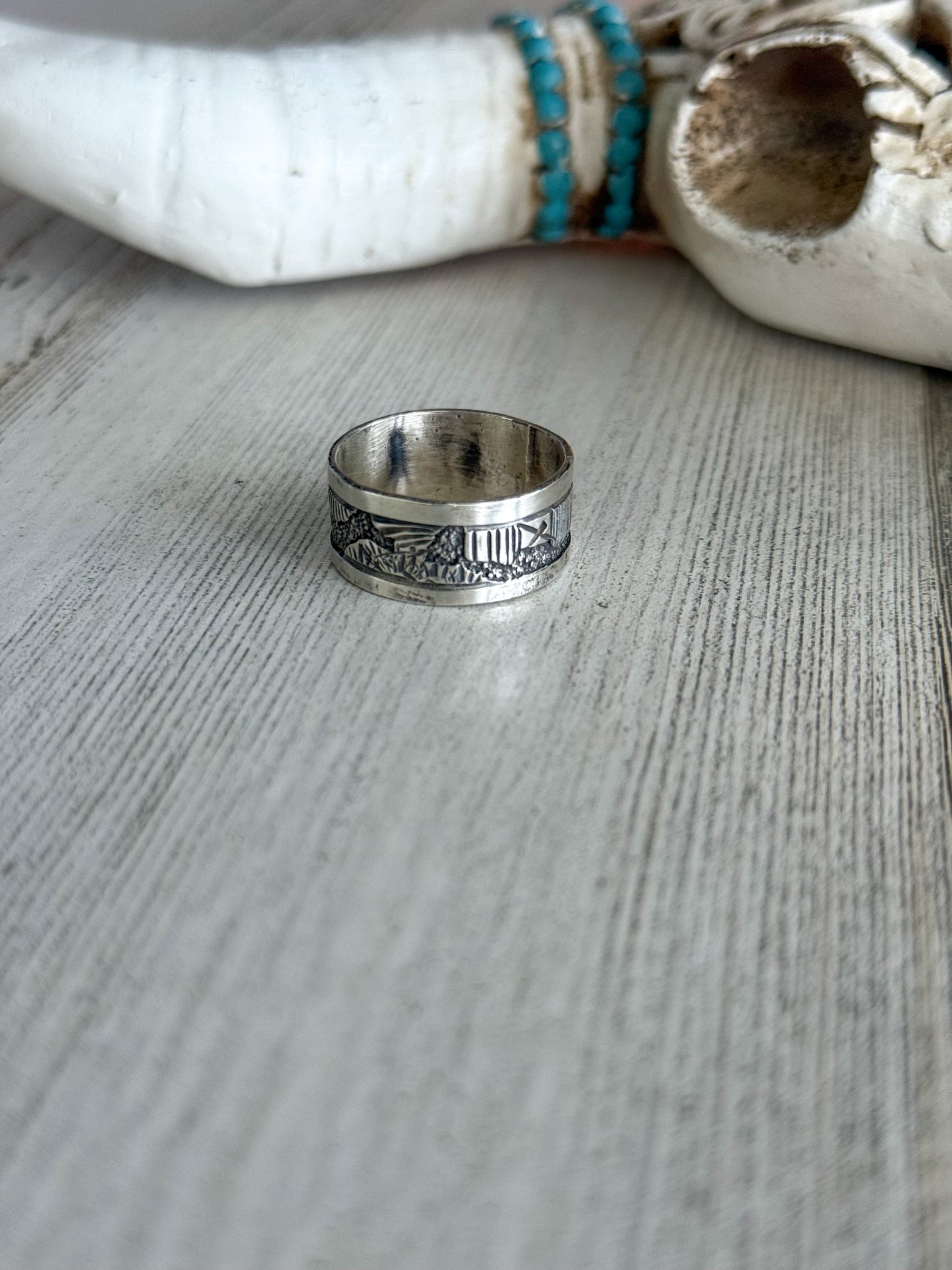 Native American Sterling Storyteller Ring 11