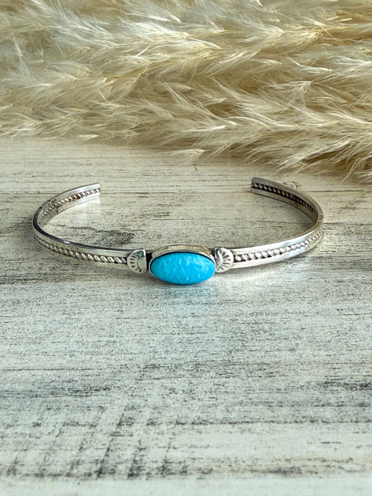 Native American Kingman Turquoise Bracelet 7"