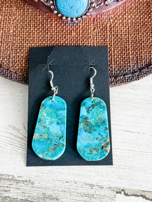 Native American Kingman Slab Earrings