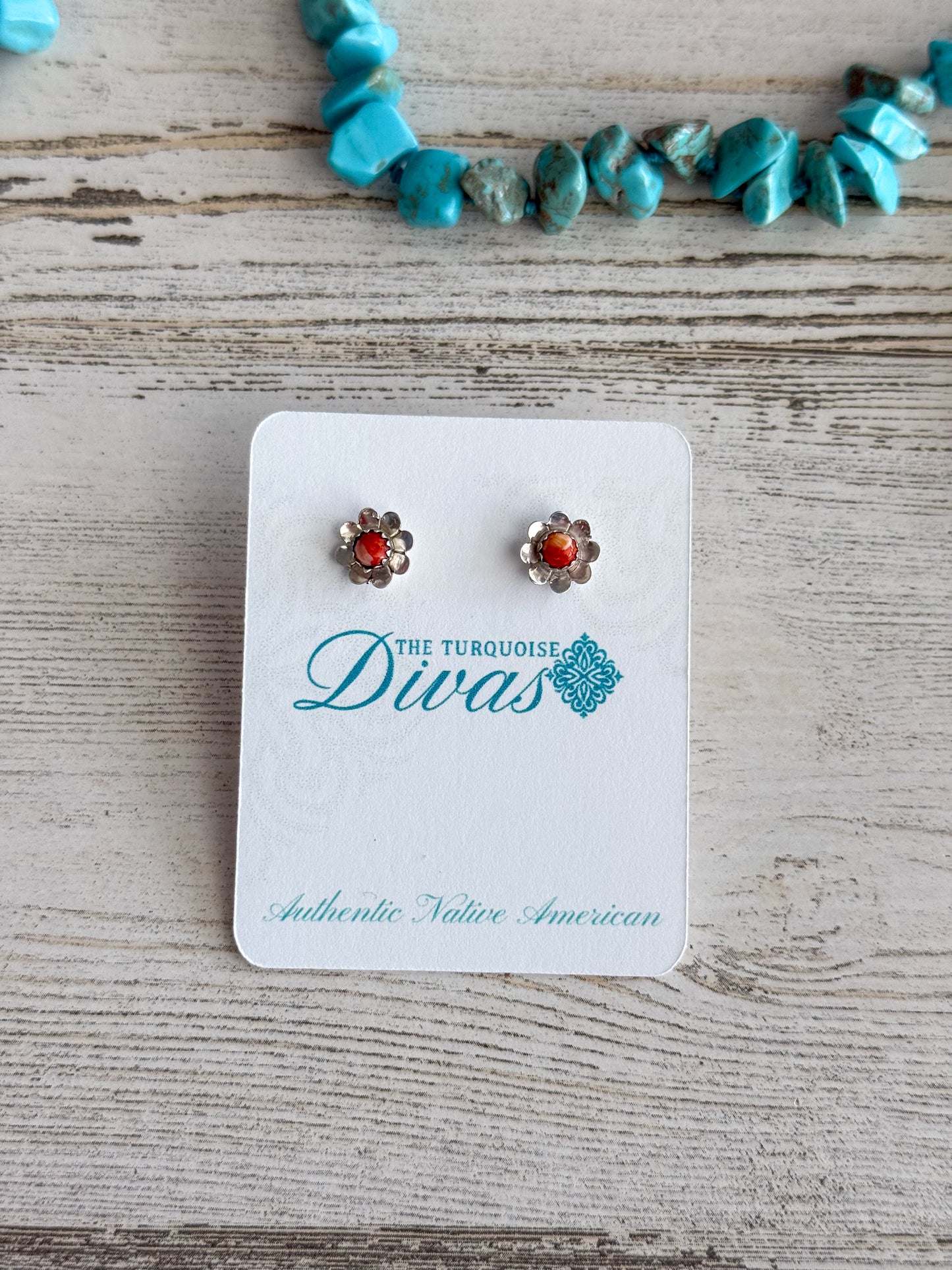Native American Red Spiny Studs