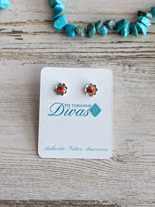 Native American Red Spiny Studs