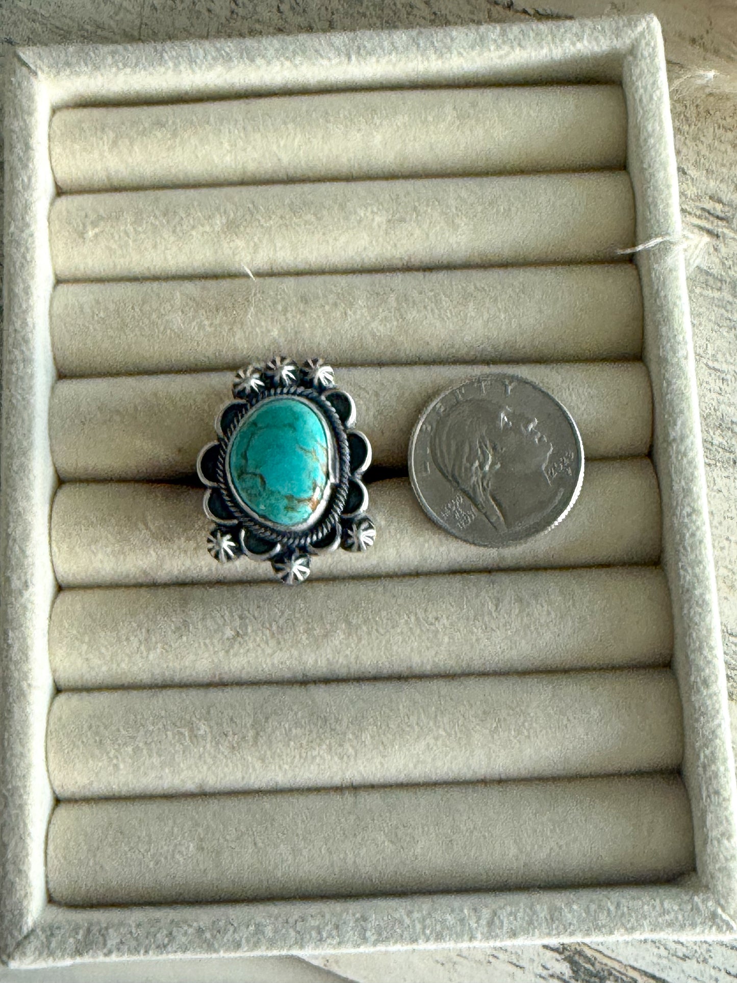 Native American Chilean Turquoise Adjustable Ring