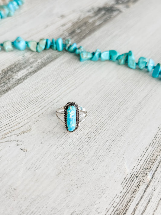 Native American Blue Turquoise Ring 7