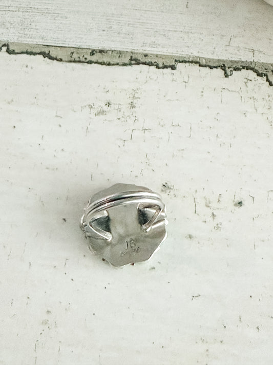 Native Made Turquoise Cluster Ring 8