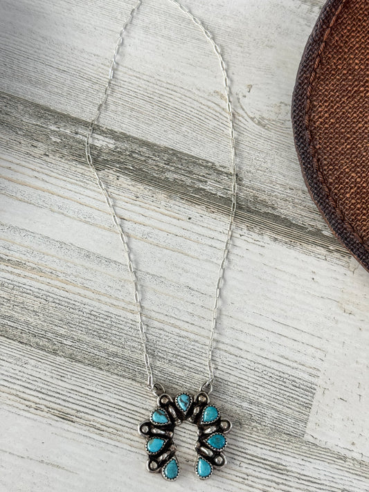 Native American Kingman Naja Necklace 16"