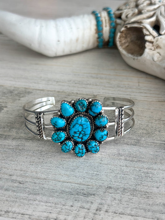 Native Made Kingman Cluster Cuff 6.75