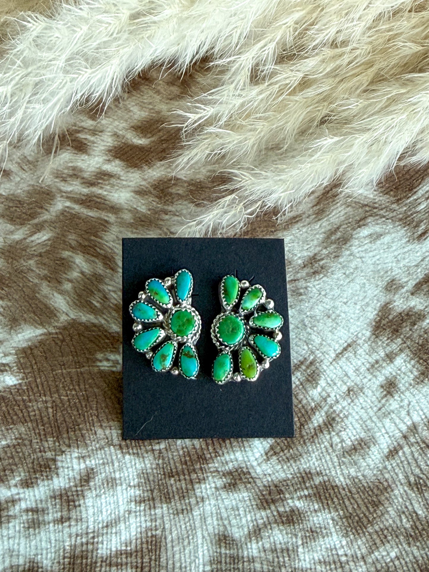 Native American Sonoran Gold Cluster Earrings