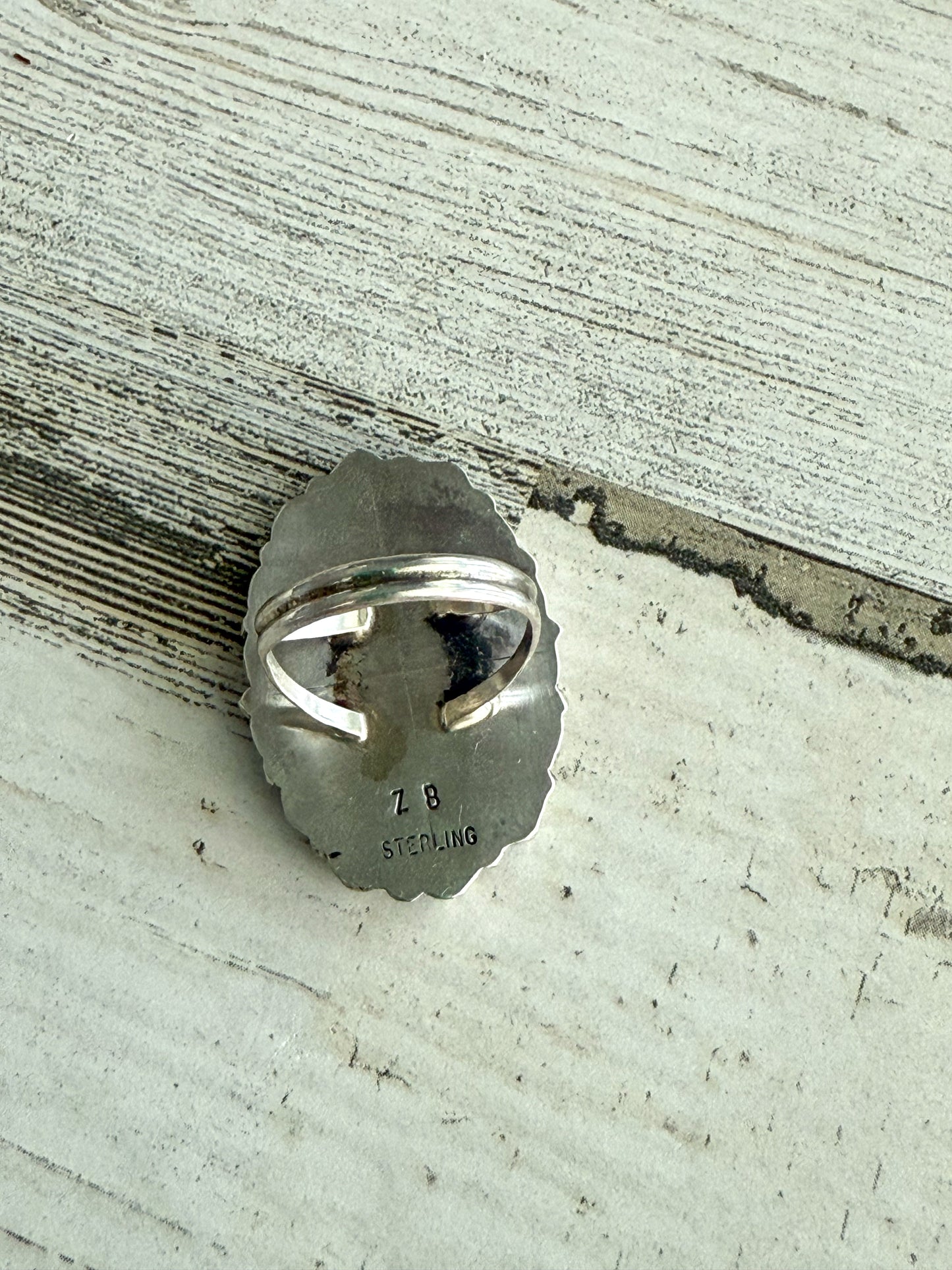 Native American Turquoise Cluster Ring 8