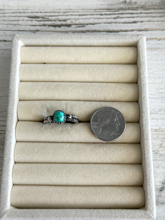 Native American Sterling Turquoise Ring 10