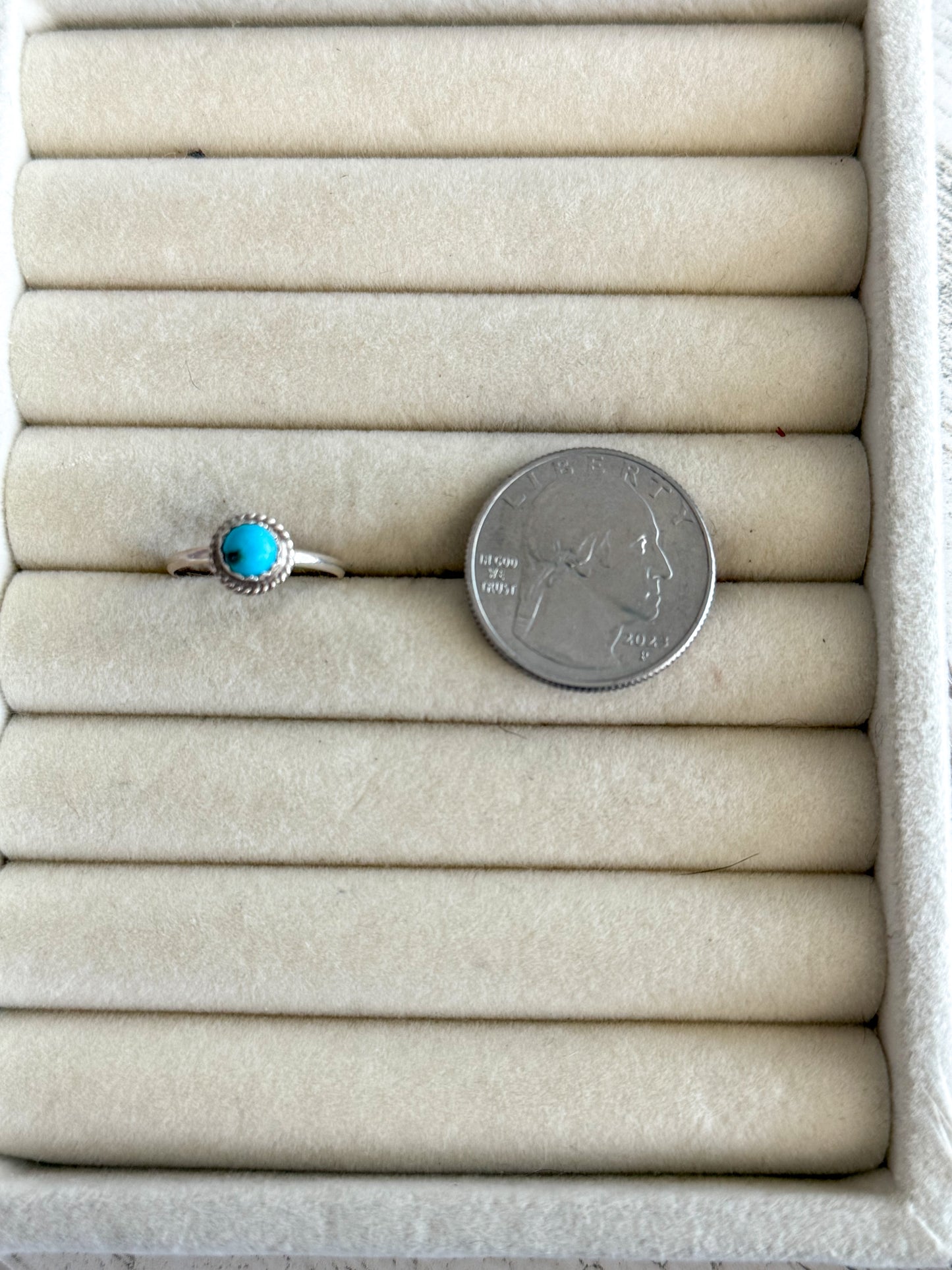 Native American Dainty Kingman Ring 5.5