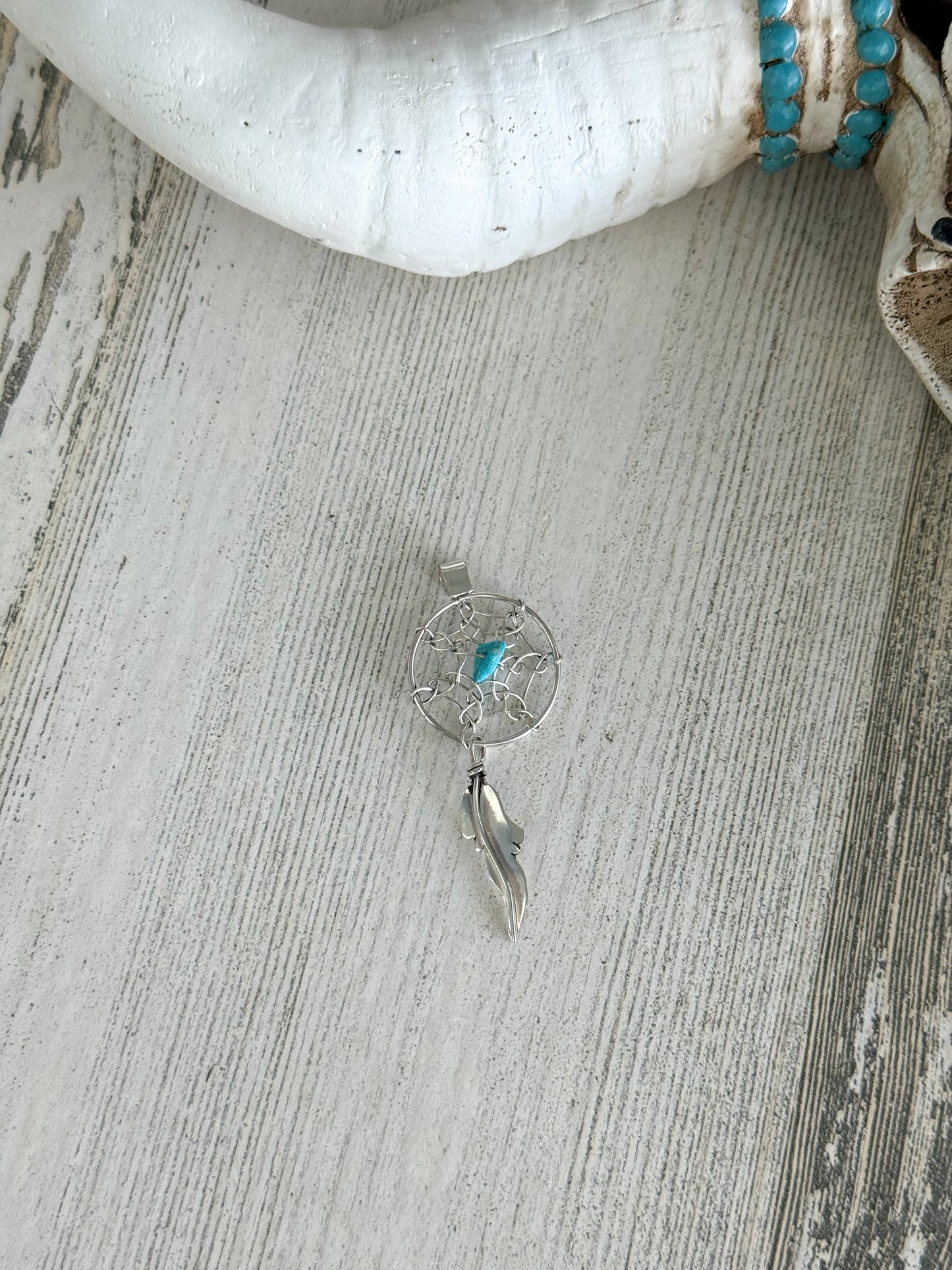 Native American Dreamcatcher Pendant