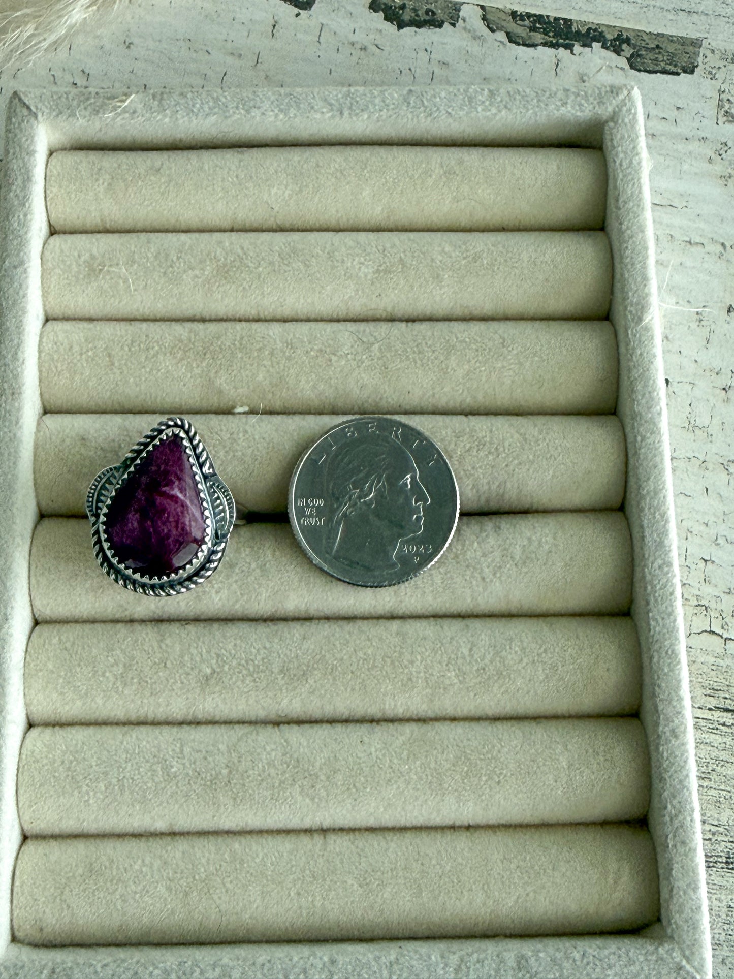 Native American Purple Spiny Ring 8.5