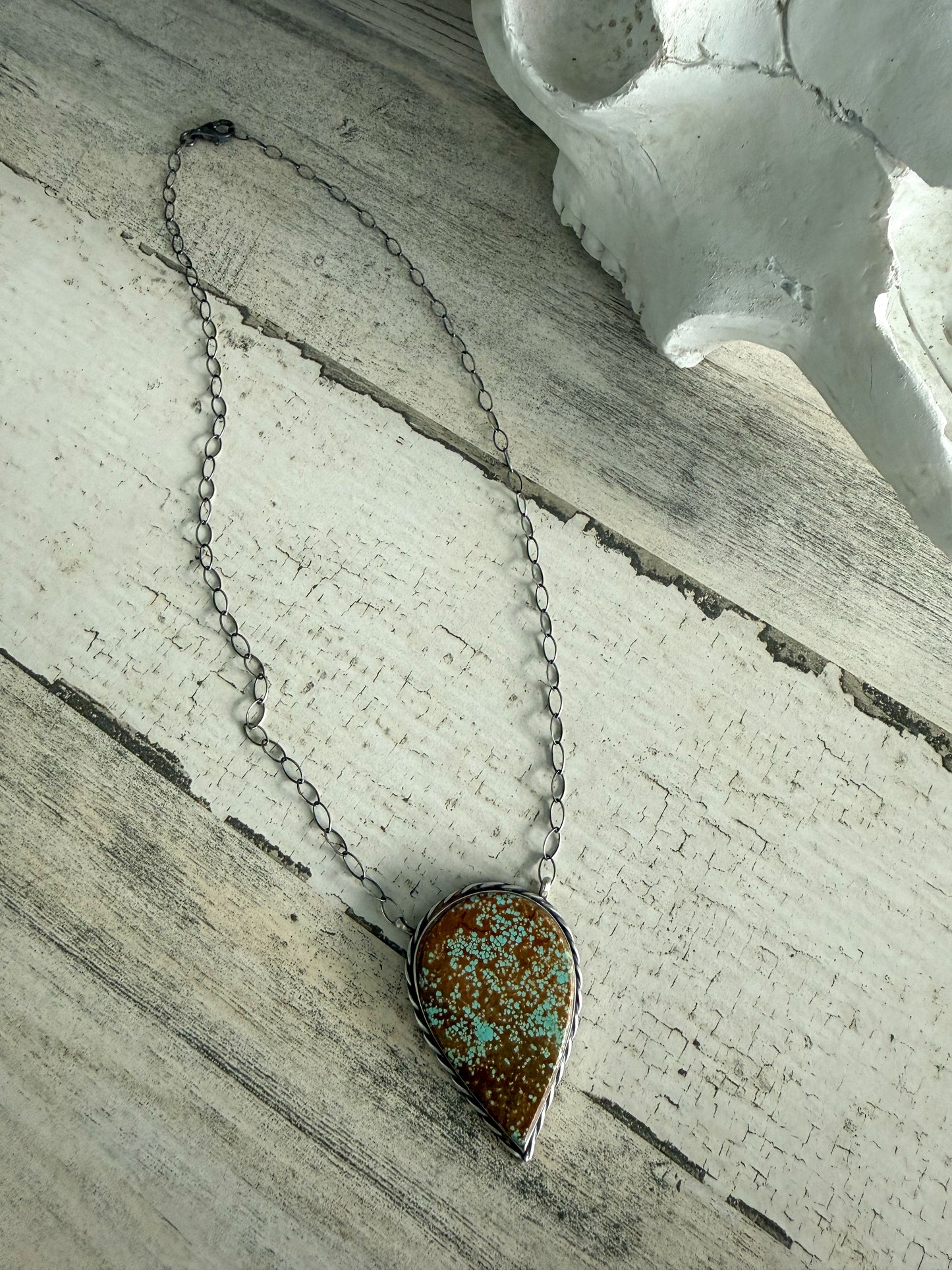 Native American #8 Turquoise 18" Necklace