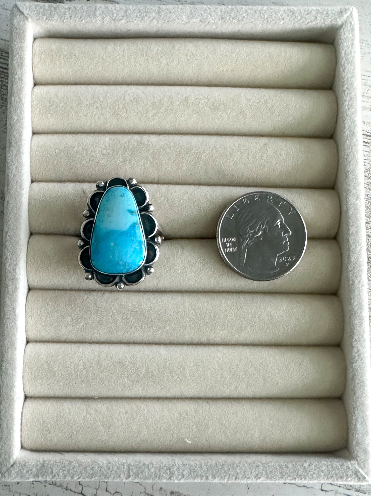 Native Made Emerald Valley Turquoise Blues Size 9.5