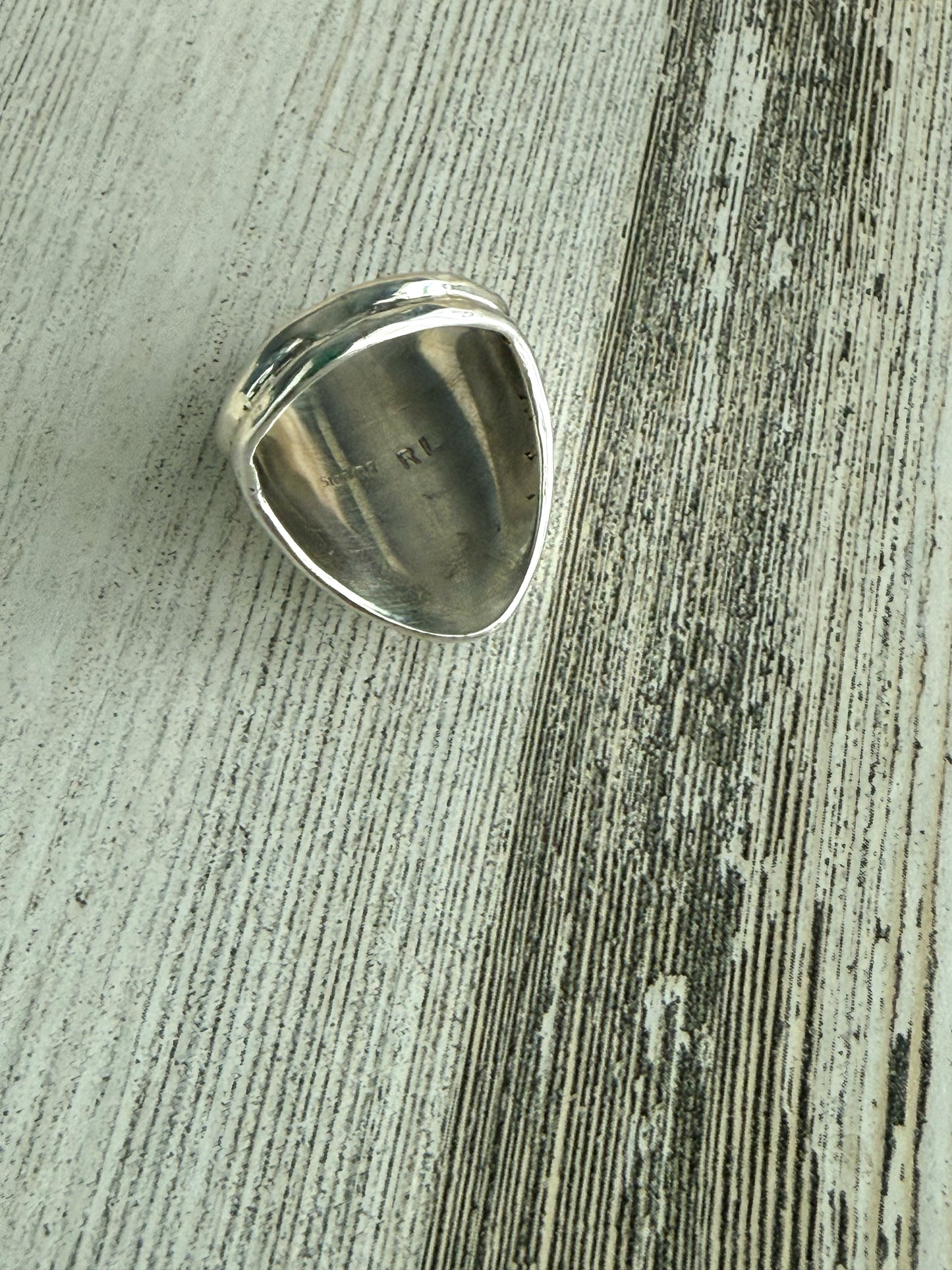 Native American Turquoise & Coral Ring 11