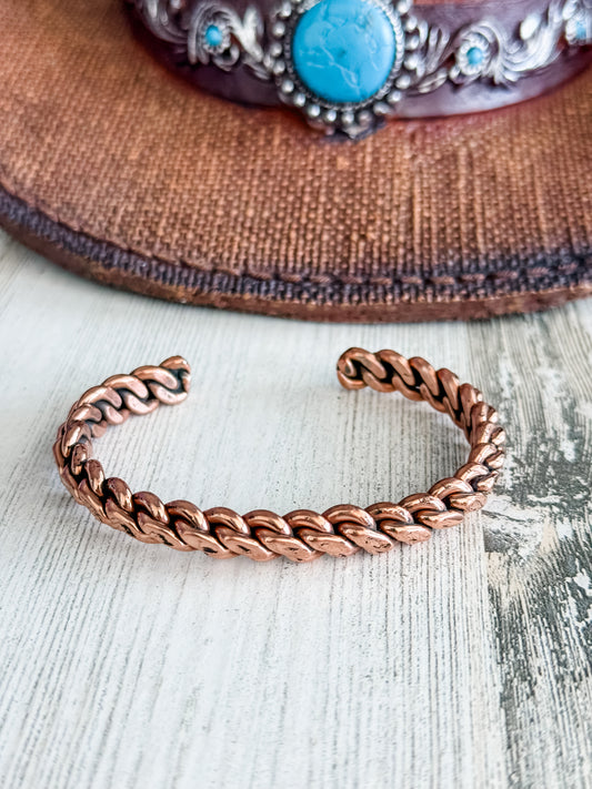 Native American Copper Bracelet 7"