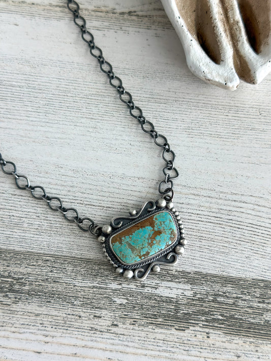 Native Made #8 Pendant Necklace 17"