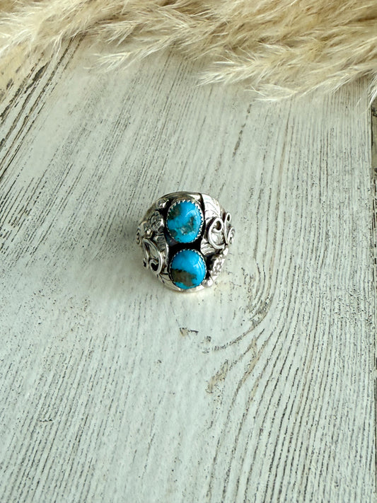 Native American Kingman Stone Ring 11