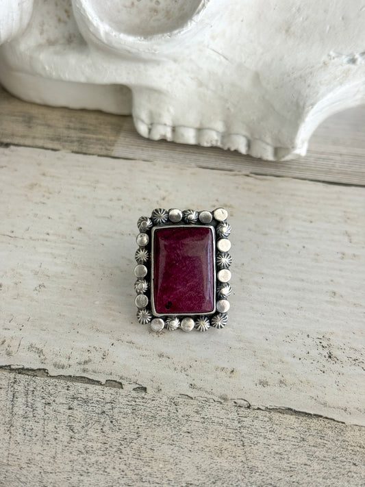 Native American Purple Spiny Ring 8