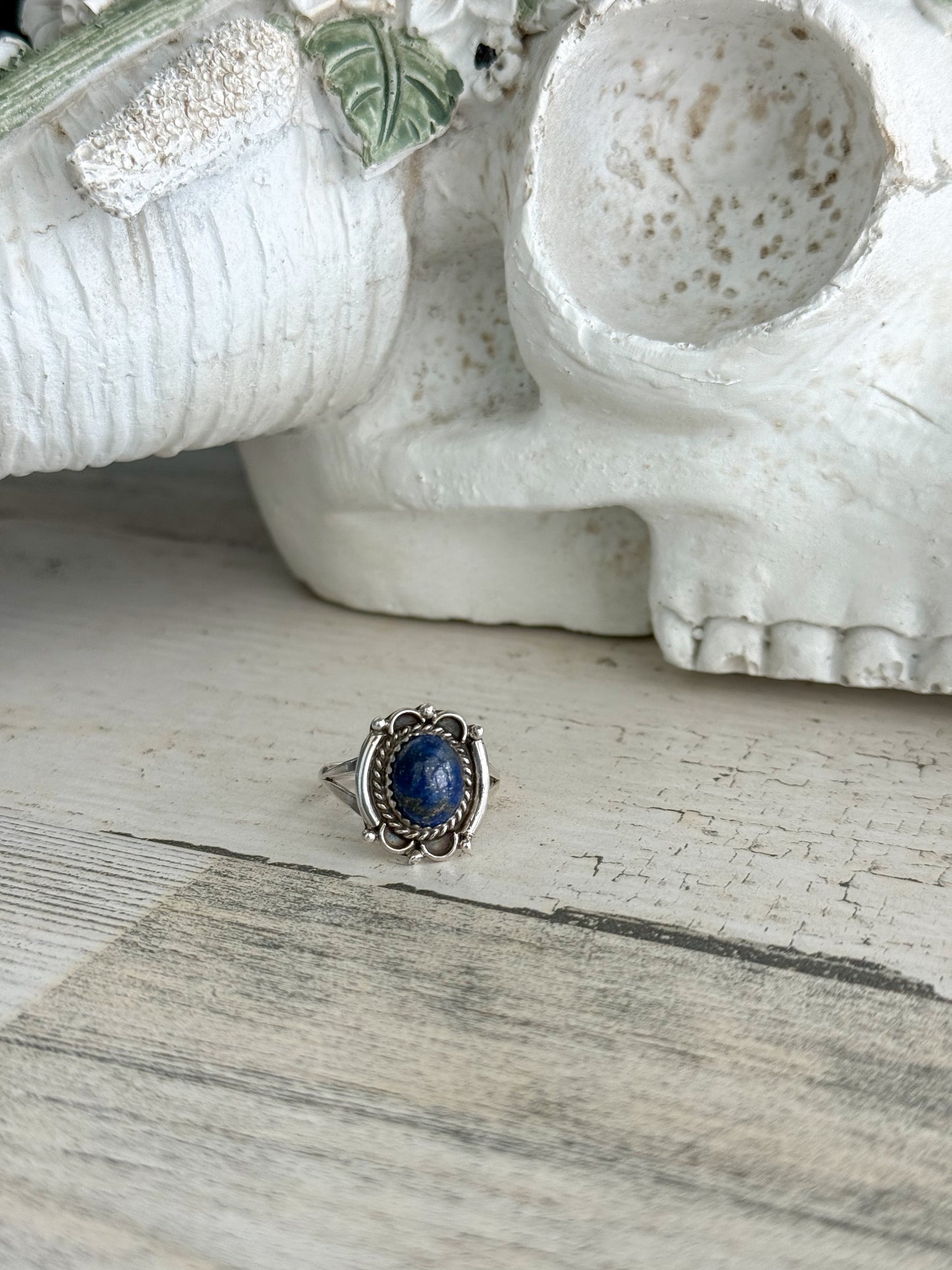 Native American Denim Lapis Ring 9
