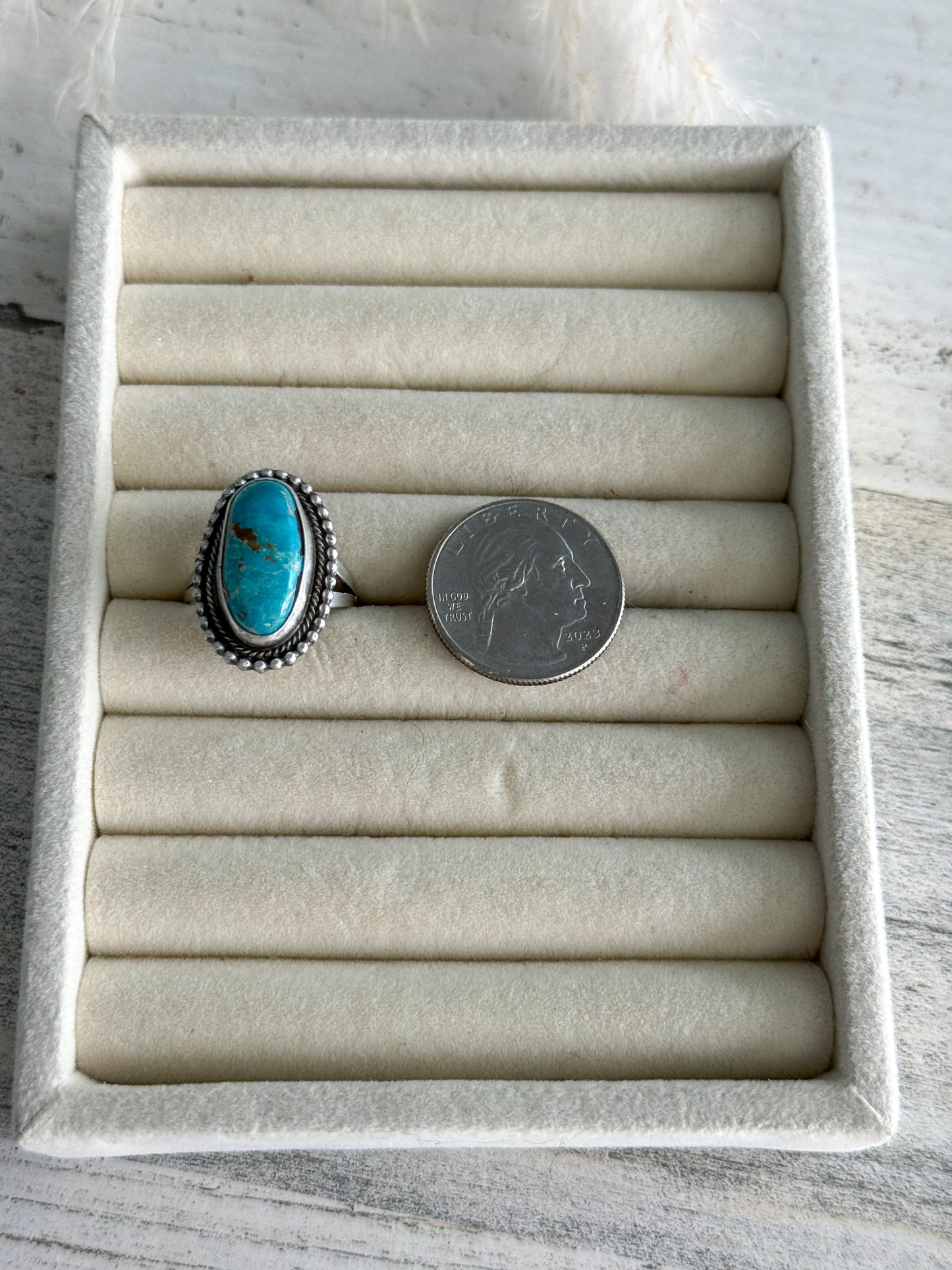 Native American Royston Turquoise Ring 8