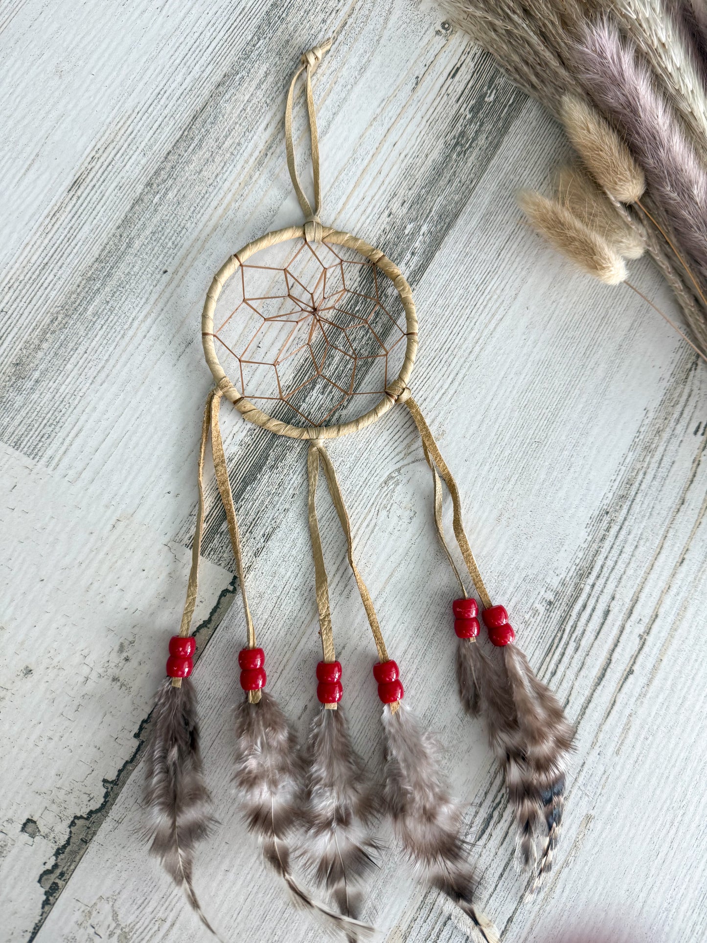 Native American 3" Dreamcatcher Tan