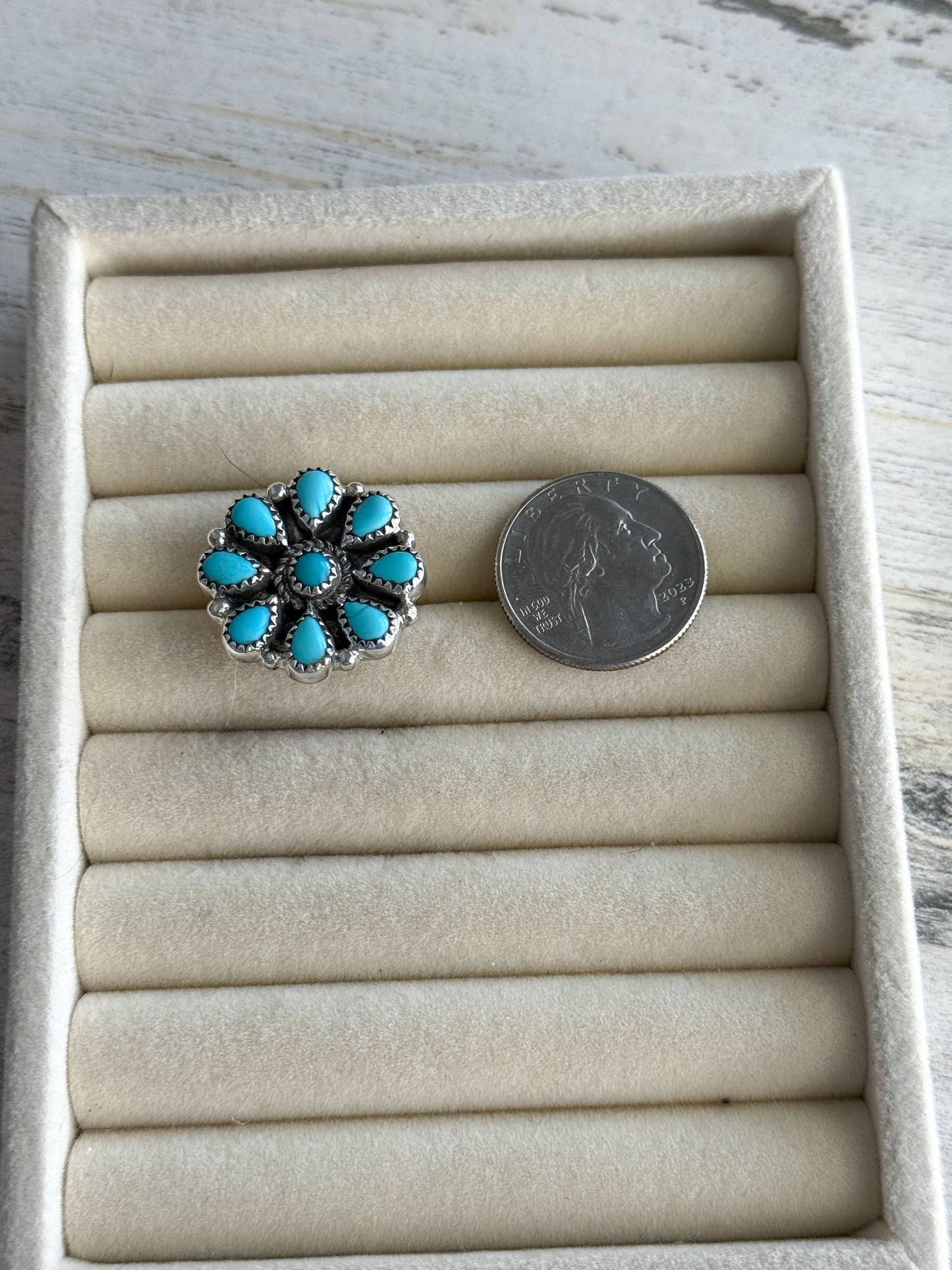 Native American Turquoise Adjustable Ring
