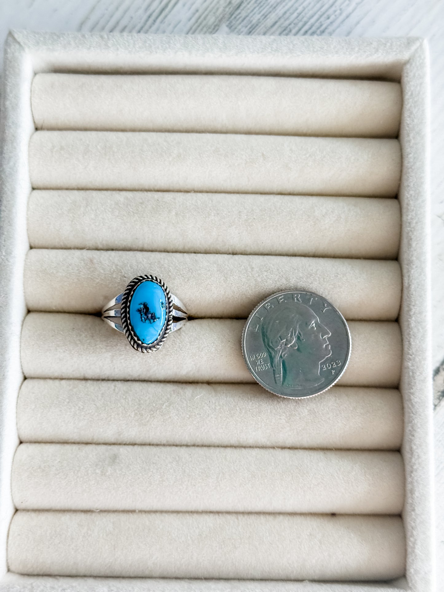 Native American Blue Turquoise Ring 8